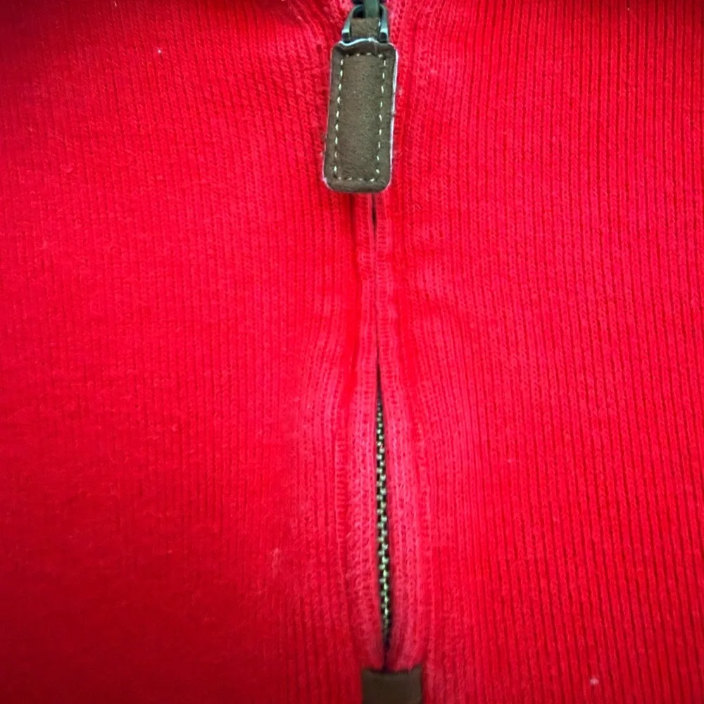 Polo Ralph Lauren Mens 2XB xxl Red Quarter Zip Pullover Sweater Preppy Old Money